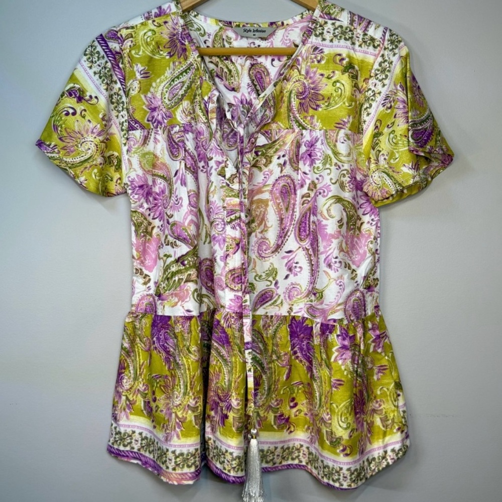 Style Infusion Floral Paisley Women's Top